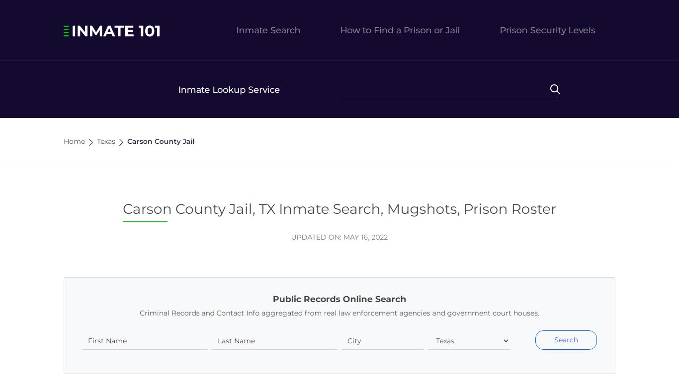 Carson County Jail, TX Inmate Search, Mugshots, Prison Roster